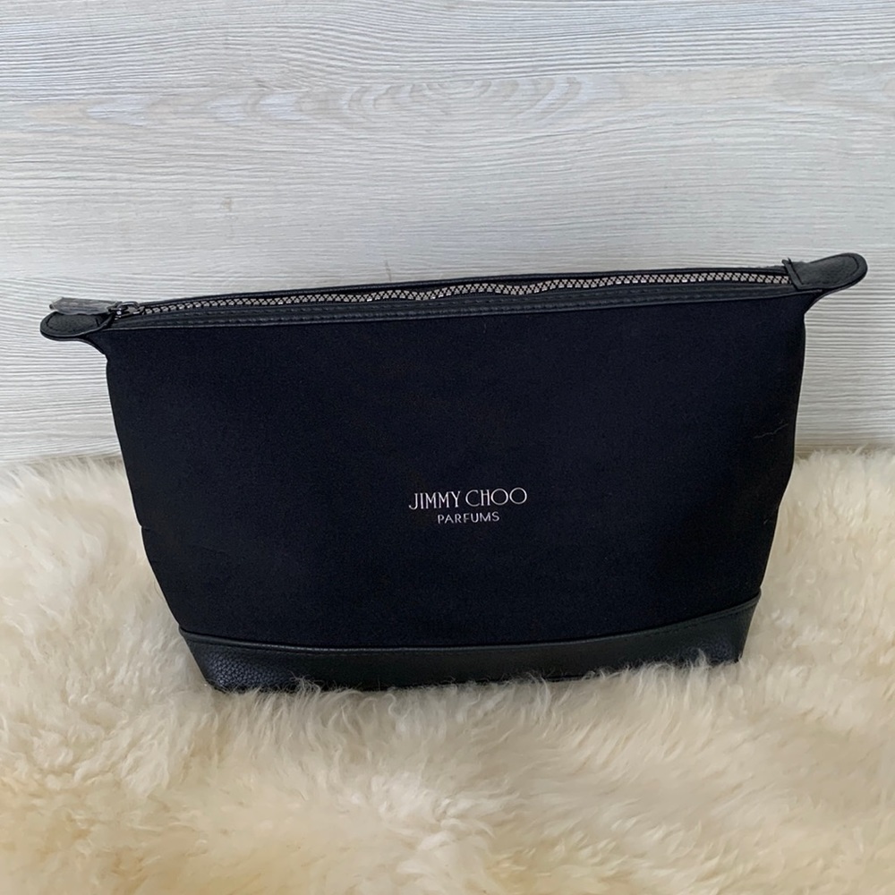 Jimmy Choo Parfums Black Cosmetic Bag Case, NWOT
